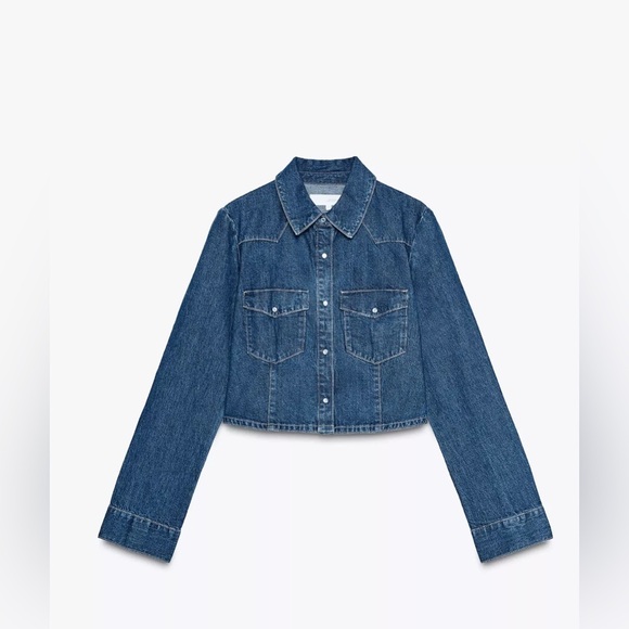 🔥🔥Zara Blue Denim Jacket - Picture 7 of 9